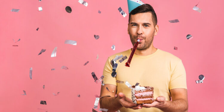 guy-hold-small-cake-celebrating-birthday-lonely-party-celebrating-alone
