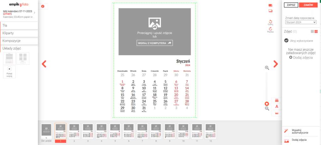 kalendarz ze zdjęciem