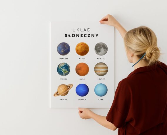 plakaty edukacyjne dla dzieci - układ słoneczny