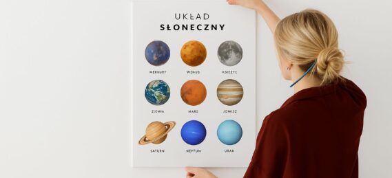 plakaty edukacyjne dla dzieci - układ słoneczny