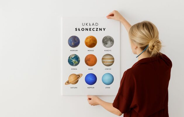 plakaty edukacyjne dla dzieci - układ słoneczny