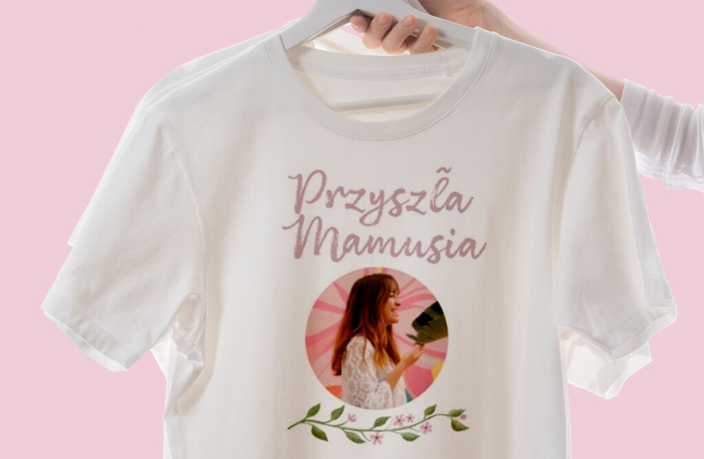 koszulka z własnym nadrukiem dla przyszłej mamy