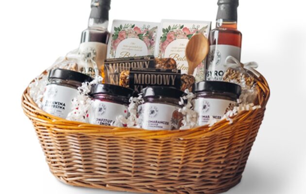 personalizowane zestawy prezentowe - kosz