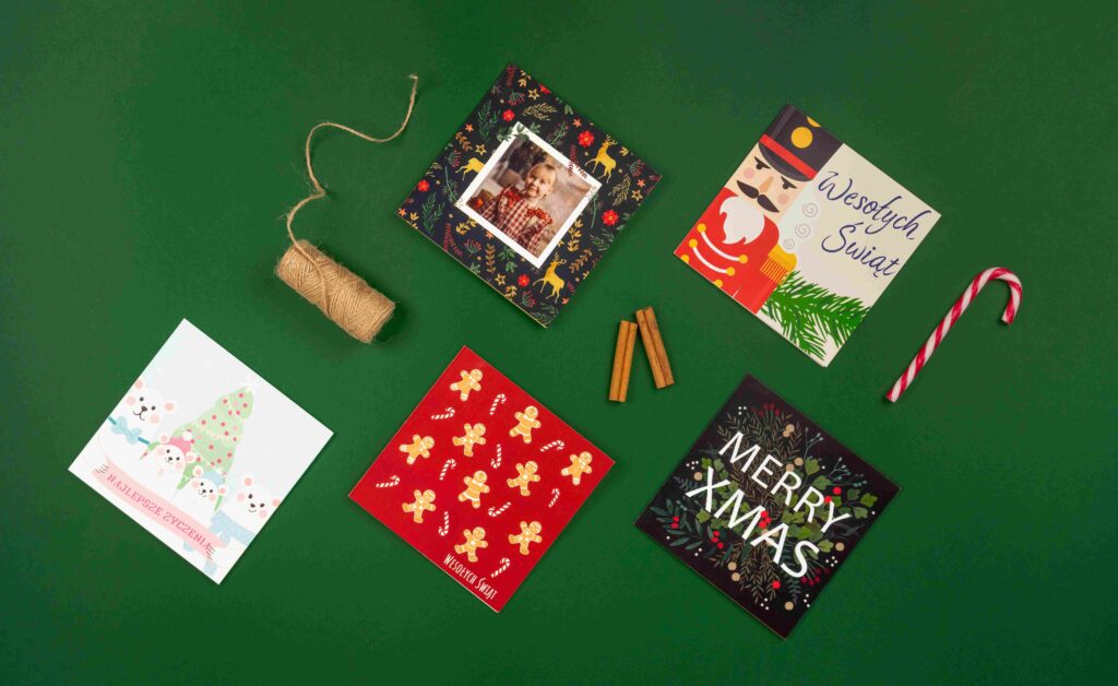 kartka świąteczna ze zdjęciem - gotowe wzory