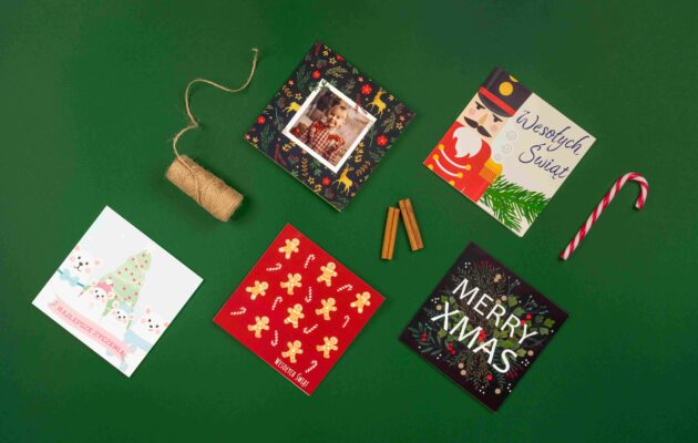 kartka świąteczna ze zdjęciem - gotowe wzory