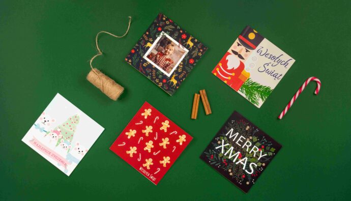 kartka świąteczna ze zdjęciem - gotowe wzory