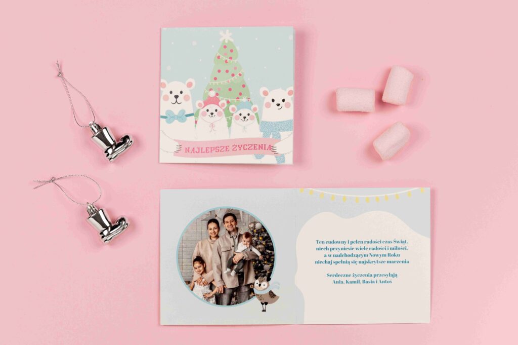 personalizowana kartka świąteczna ze zdjęciem